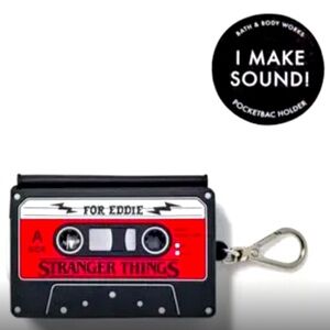 NWT:BBW Stranger Things Cassette Tape Pocket Bac Holder Plays Sound #2